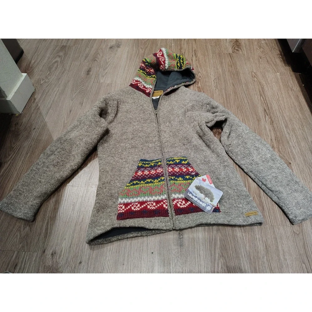 Laundromat Wool Sweater Hoodie Knit Women's Large L NWT $115